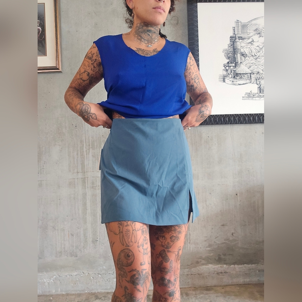Sunday Best Blue and Teal Skirt Size 12